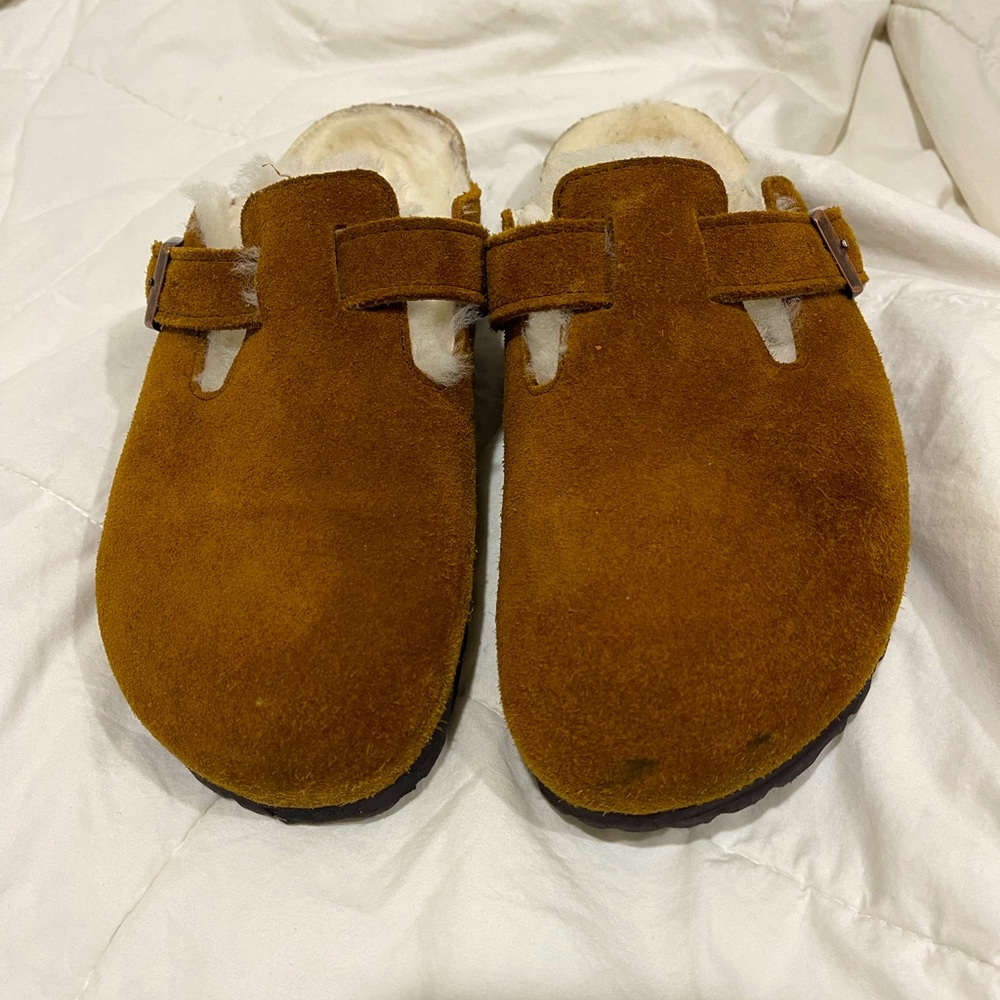 Birkenstock Boston clog size 9 used with few flaws